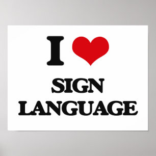 Póster Eu Amo Linguagem De Sinais