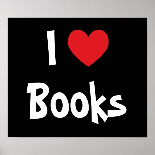 Póster Eu Amo Livros (Frente)