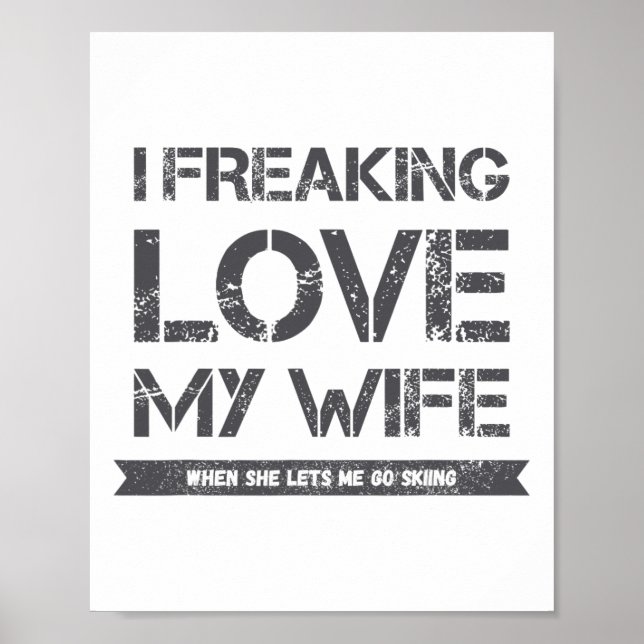 Poster Eu amo loucamente minha esposa quando ela me deixa (Frente)