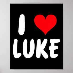 Poster Eu Amo Luke - Coração - Nome