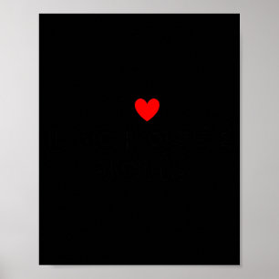 Poster Eu Amo Mães De Lacrosse Funny Red Heart
