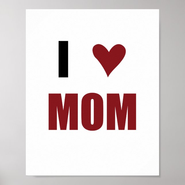 Poster Eu Amo Mamãe (tamanho padrão de moldura) (Frente)