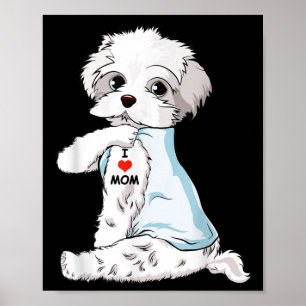 Poster Eu Amo Mamãe Tatto Havana Mãe Cachorro Sobremesa M