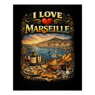 Póster Eu amo Marselha