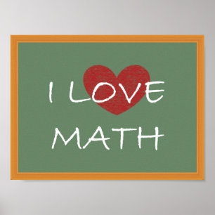 Poster Eu Amo Matemática