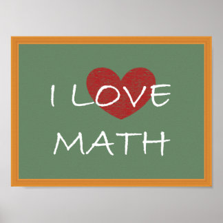 Poster Eu Amo Matemática