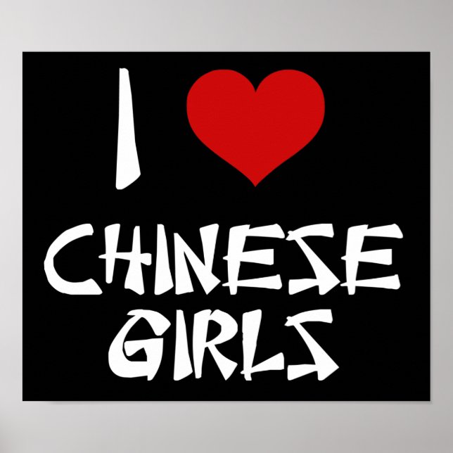 Poster Eu Amo Meninas Chinesas (Frente)