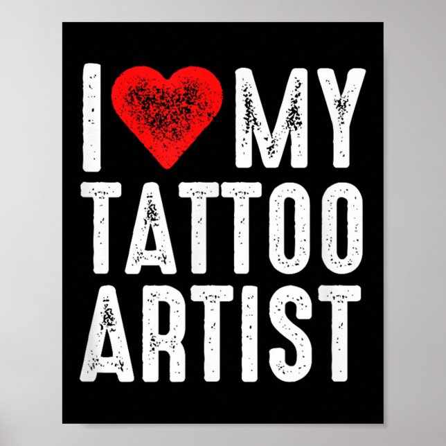 Poster Eu Amo Meu Artista De Tatuagem (Frente)