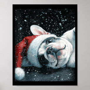 Poster Eu Amo Meu Bulldog Francês Natal Fofo