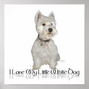 Poster Eu Amo Meu Cachorrinho Branco - Westie