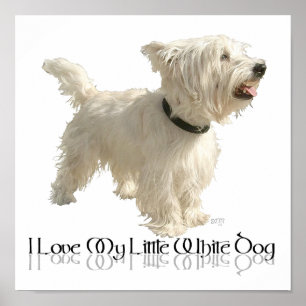 Póster Eu Amo Meu Cachorrinho Branco - Westie
