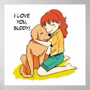 Poster Eu amo meu cachorro