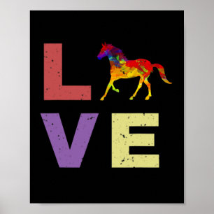 Poster Eu Amo Meu Cavalo Cavalo De Cavalo Andando De Pres