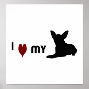 Poster Eu Amo Meu Chihuahua