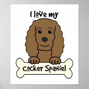 Poster Eu amo meu cocker spaniel