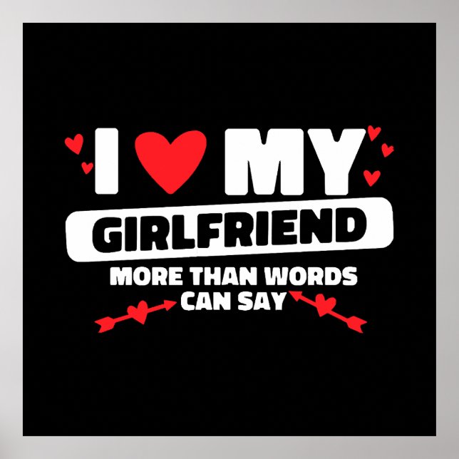 Poster eu amo meu coração namorada (Frente)