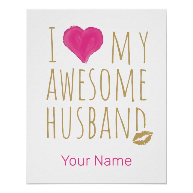 Póster Eu amo meu incrível marido casando no aniversário (Frente)