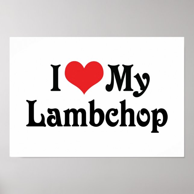 Póster Eu Amo Meu Lambchop (Frente)