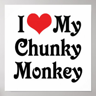 Póster Eu Amo Meu Macaco Chunky
