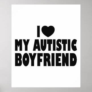 Poster Eu Amo Meu Namorado Autista - Aceitação Autismo