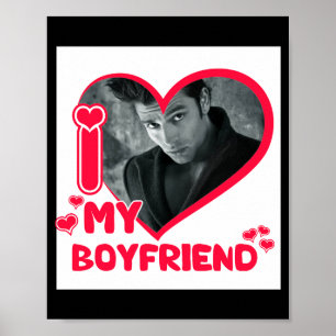 Poster Eu Amo Meu Namorado Camiseta Personalizada Foto Co