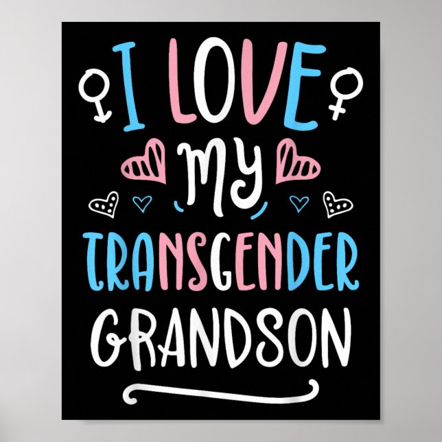 Poster Eu Amo Meu Neto Transgênero Orgulho Trans Lgbt Fl (Frente)