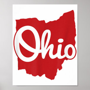 Poster Eu Amo Meu Ohio Home Script Ohio
