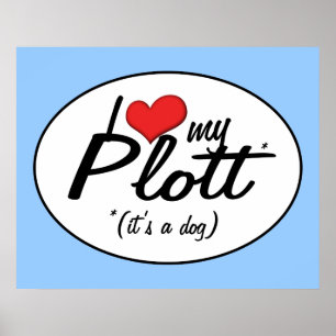 Póster Eu amo meu Plott (é um cão)