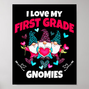 Poster Eu Amo Meu Primeiro Ano Gnomies Divertido Professo