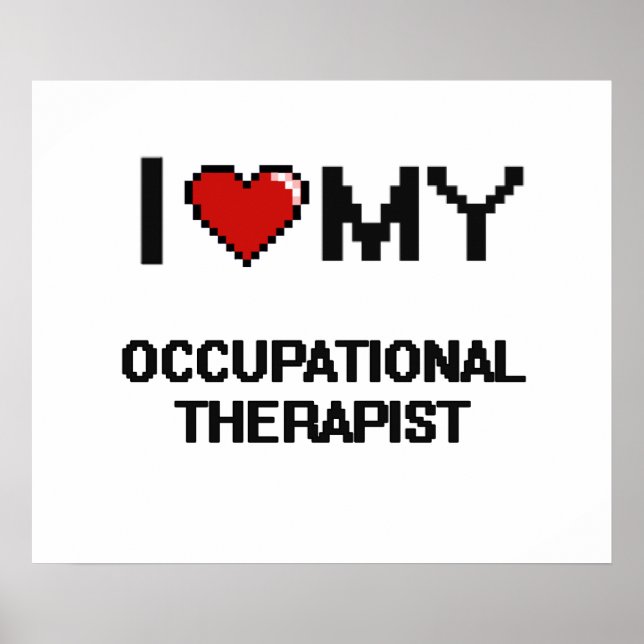 Póster Eu amo meu terapeuta ocupacional (Frente)