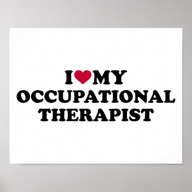 Poster Eu amo meu terapeuta ocupacional (Frente)
