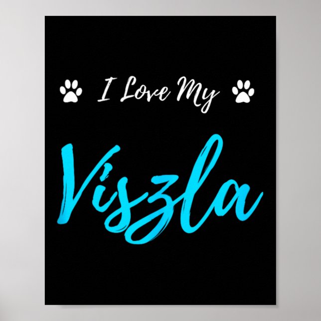 Poster Eu Amo Meu Viszla (Frente)