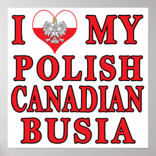 Poster Eu Amo Minha Busia Polonesa Canadiana