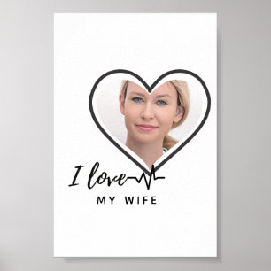 Poster Eu Amo Minha Esposa FOTO - Melhor Amigo Personaliz