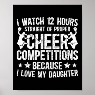 Poster Eu Amo Minha Filha Torcer Pai De Uma Cheerleader P