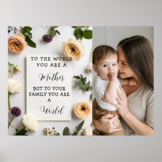 Poster Eu Amo Minha Mãe Dia das Mães Floral Lembrança