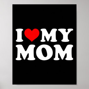 Poster Eu Amo Minha Mãe Dia de as mães De Filha Ou Filho