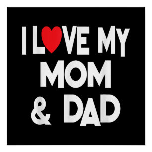 Póster Eu Amo Minha Mãe E Pai - Celebrar Fath Familiar