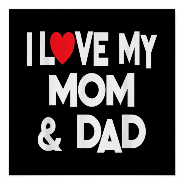Póster Eu Amo Minha Mãe E Pai - Celebrar Fath Familiar (Frente)