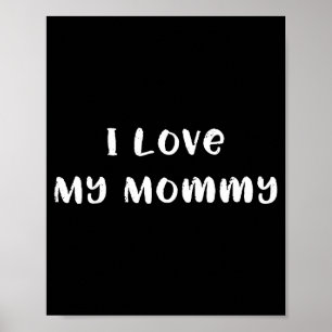 Poster Eu amo minha mamãe fofa mamãe ou mãe dia das mães