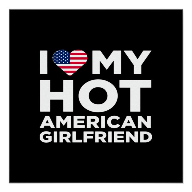 Póster Eu Amo Minha Namorada Americana Sensual (Frente)