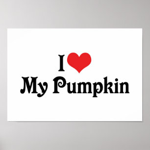 Póster Eu Amo Minha Pumpkin