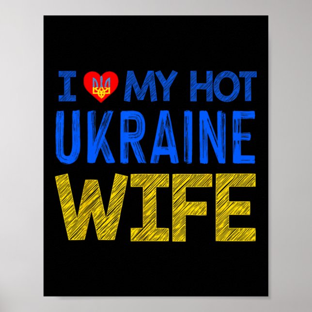 Poster Eu Amo Minha Quente Esposa Ucraniana (Frente)