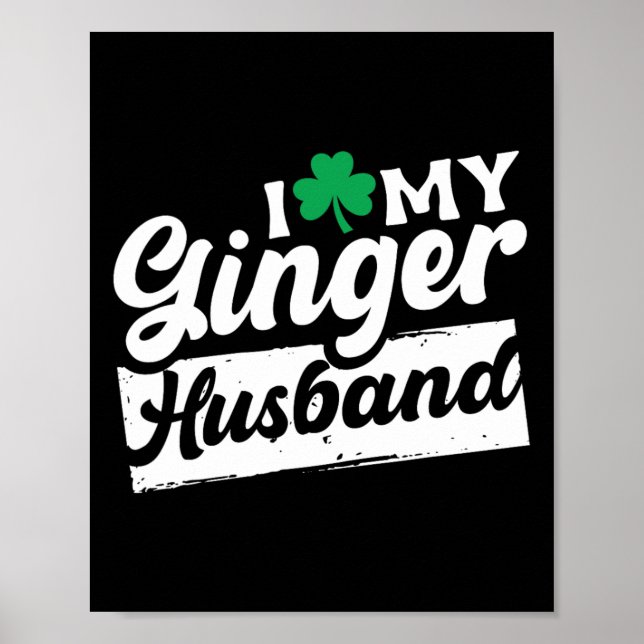 Poster Eu Amo Minha Rua De Shamrock De Cabeça Vermelha De (Frente)