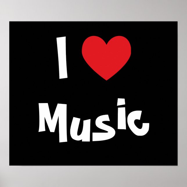 Poster Eu Amo Música (Frente)