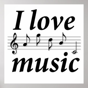 Poster Eu amo música