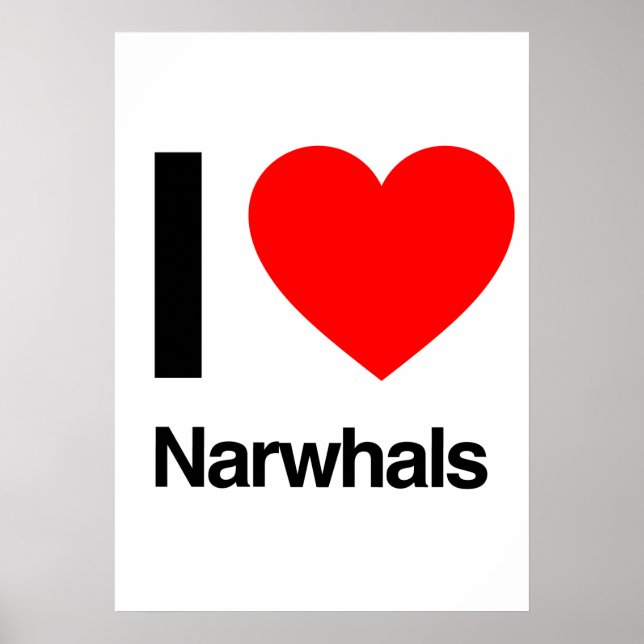Póster eu amo narwhals (Frente)
