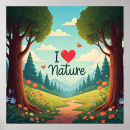 Poster Eu Amo Natureza