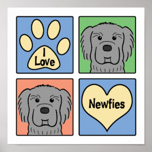 Póster Eu amo Newfoundlands