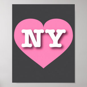 Poster Eu Amo Nova York Ny Nk Coração